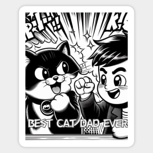 Best Cat Dad Ever Fist Bump Sticker